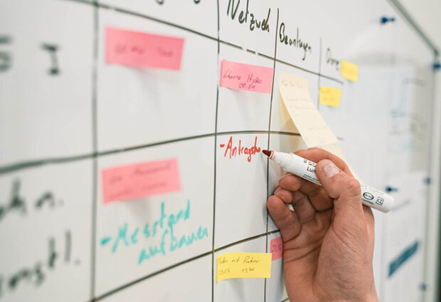 Projektmanagement am Whiteboard